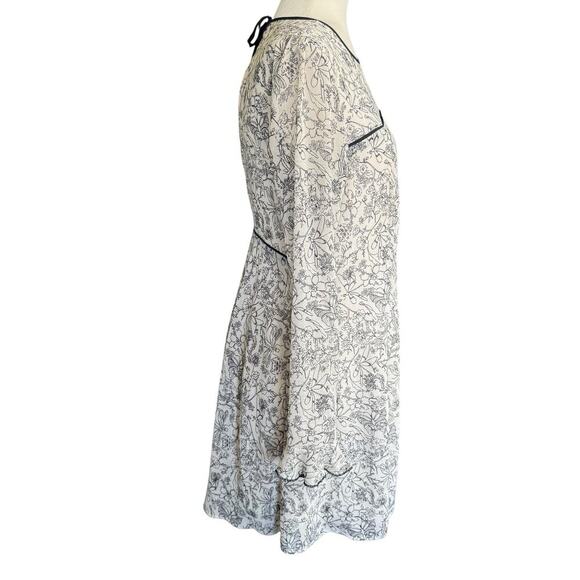 Kimchi Blue mini Dress M Black White Sheer Dragonfly Whimsigoth Romanticgoth - Picture 7 of 13